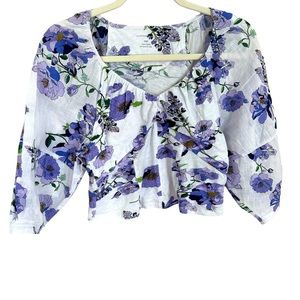 Anthropology floral top Size xs